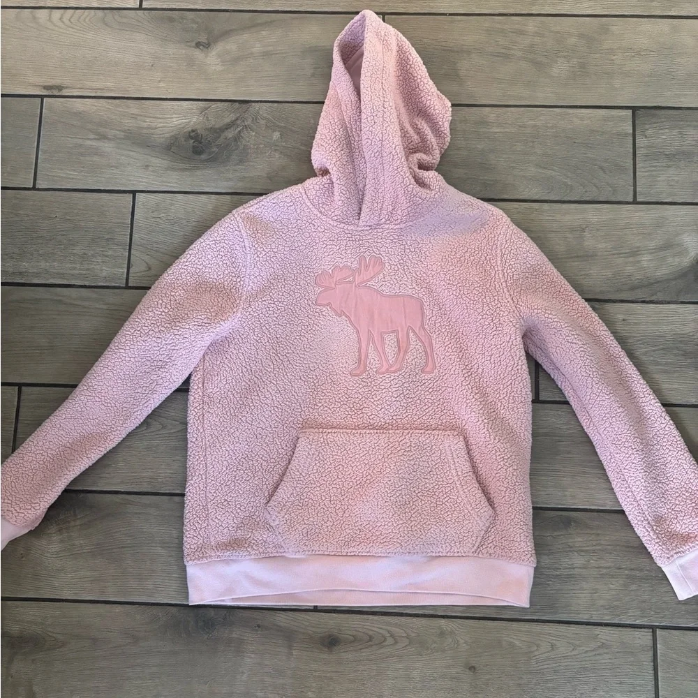 Abercrombie Kids pink hoodie Size 15/16. $5 Sale - Picture 3 of 10